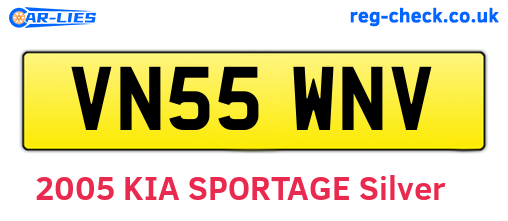 VN55WNV are the vehicle registration plates.