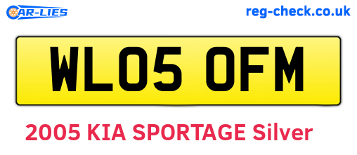 WL05OFM are the vehicle registration plates.