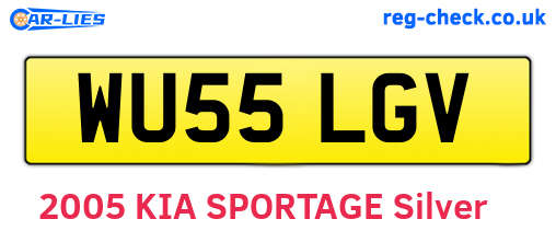 WU55LGV are the vehicle registration plates.
