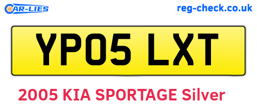 YP05LXT are the vehicle registration plates.