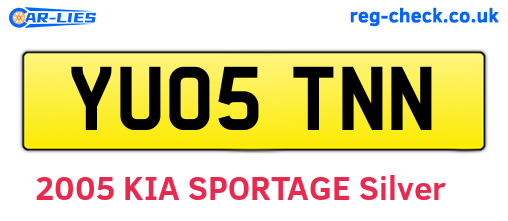 YU05TNN are the vehicle registration plates.