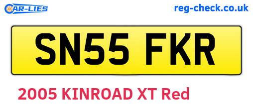 SN55FKR are the vehicle registration plates.