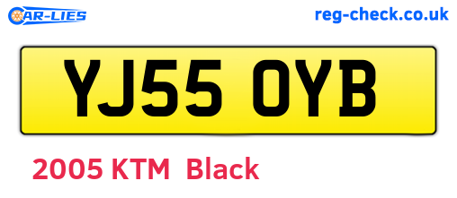 YJ55OYB are the vehicle registration plates.
