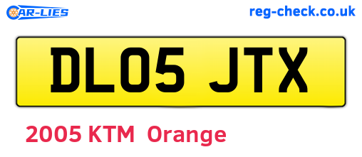DL05JTX are the vehicle registration plates.
