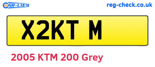 X2KTM are the vehicle registration plates.