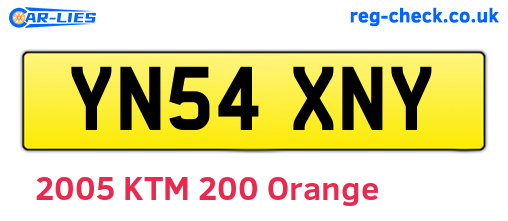 YN54XNY are the vehicle registration plates.