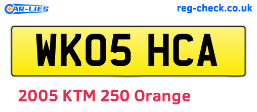WK05HCA are the vehicle registration plates.