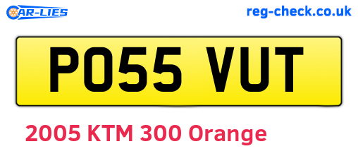 PO55VUT are the vehicle registration plates.