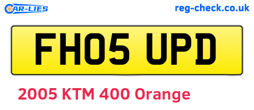 FH05UPD are the vehicle registration plates.