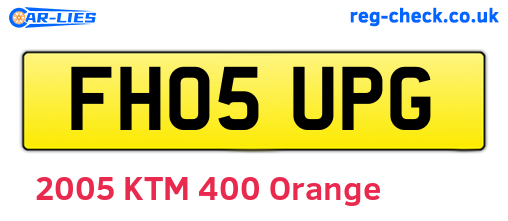 FH05UPG are the vehicle registration plates.