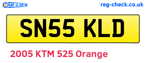 SN55KLD are the vehicle registration plates.