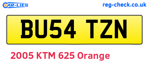 BU54TZN are the vehicle registration plates.
