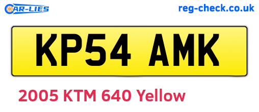 KP54AMK are the vehicle registration plates.