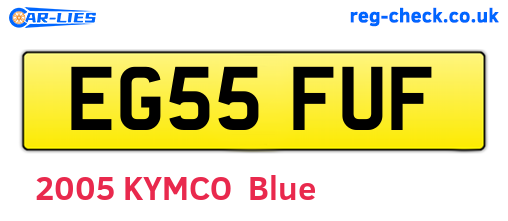 EG55FUF are the vehicle registration plates.
