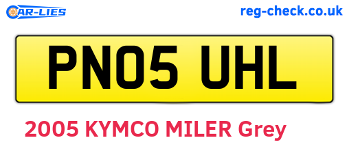 PN05UHL are the vehicle registration plates.