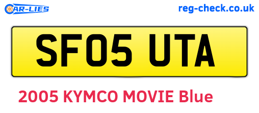 SF05UTA are the vehicle registration plates.