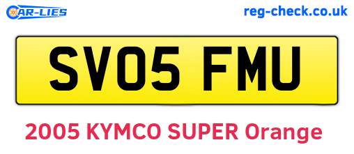 SV05FMU are the vehicle registration plates.