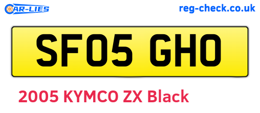 SF05GHO are the vehicle registration plates.