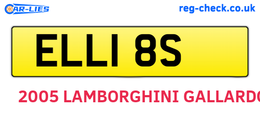 ELL18S are the vehicle registration plates.