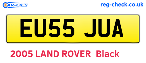 EU55JUA are the vehicle registration plates.