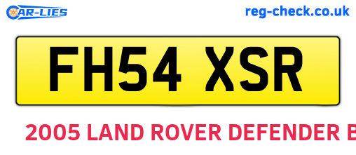 FH54XSR are the vehicle registration plates.