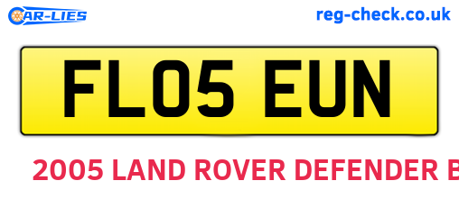 FL05EUN are the vehicle registration plates.