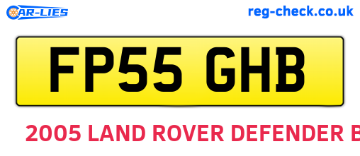 FP55GHB are the vehicle registration plates.