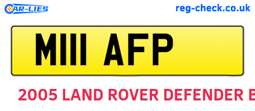 M111AFP are the vehicle registration plates.