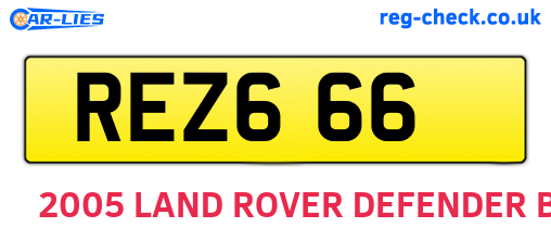 REZ666 are the vehicle registration plates.