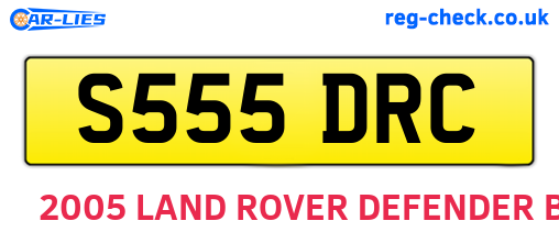 S555DRC are the vehicle registration plates.
