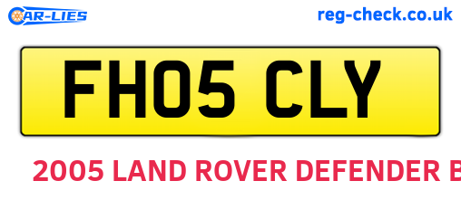 FH05CLY are the vehicle registration plates.