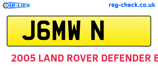 J6MWN are the vehicle registration plates.