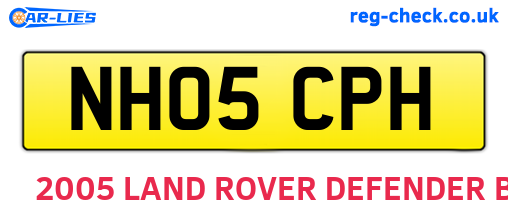 NH05CPH are the vehicle registration plates.
