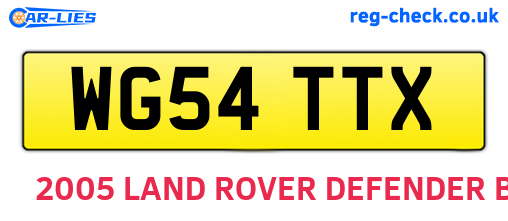 WG54TTX are the vehicle registration plates.