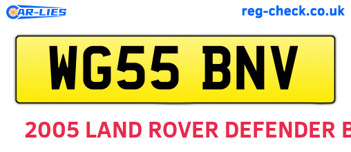WG55BNV are the vehicle registration plates.