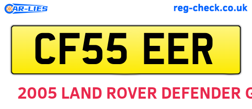 CF55EER are the vehicle registration plates.