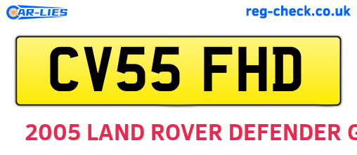 CV55FHD are the vehicle registration plates.