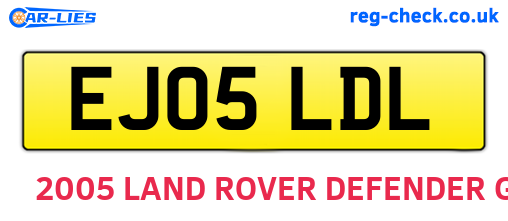 EJ05LDL are the vehicle registration plates.