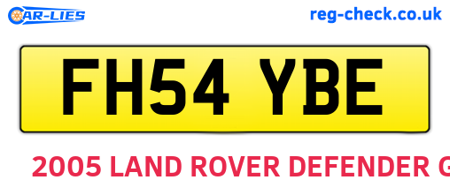 FH54YBE are the vehicle registration plates.