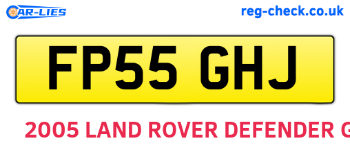 FP55GHJ are the vehicle registration plates.