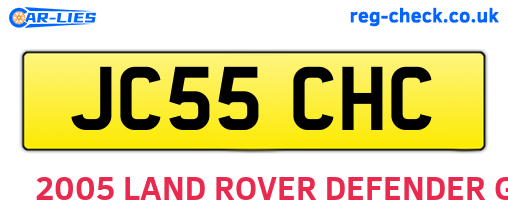 JC55CHC are the vehicle registration plates.