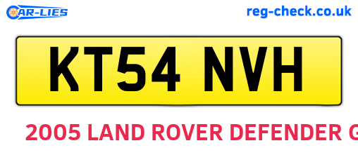 KT54NVH are the vehicle registration plates.