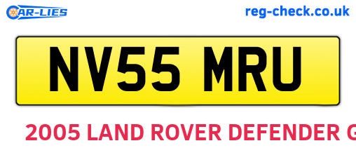 NV55MRU are the vehicle registration plates.
