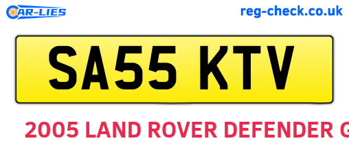 SA55KTV are the vehicle registration plates.