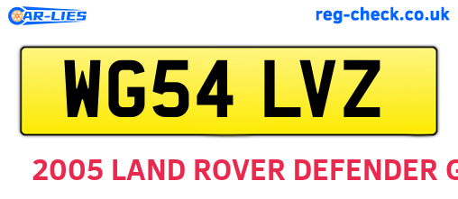 WG54LVZ are the vehicle registration plates.