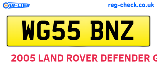 WG55BNZ are the vehicle registration plates.