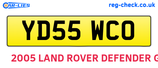 YD55WCO are the vehicle registration plates.
