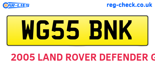 WG55BNK are the vehicle registration plates.