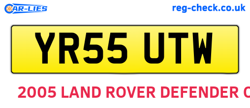 YR55UTW are the vehicle registration plates.