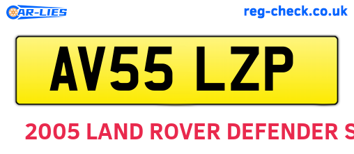 AV55LZP are the vehicle registration plates.